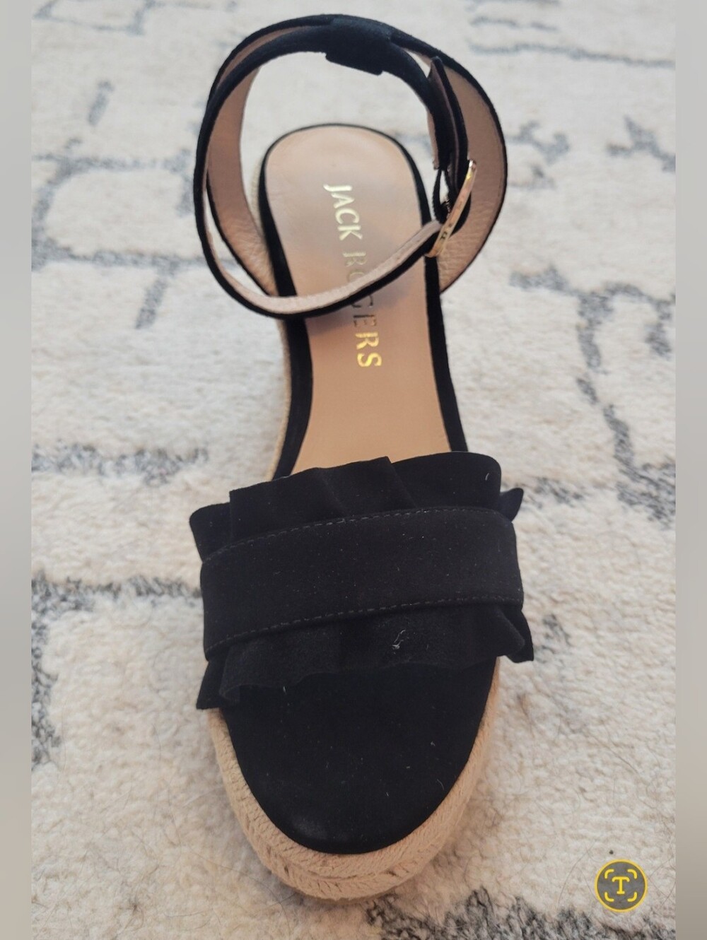 Jack Rogers Rozette Ruffle Wedge